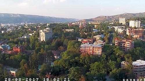 Live Webcam Kislovodsk City from Fortress Sanatorium, Russia