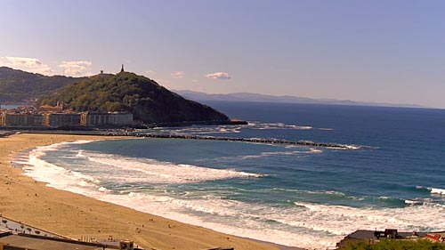 mecanógrafo todo lo mejor Aptitud Live Zurriola Beach Webcam Donostia-San Sebastián, Spain