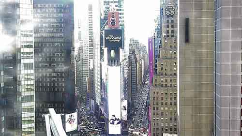 Slip schoenen Concreet Uitvoeren Times Square Ball, Live Streaming Webcam, USA